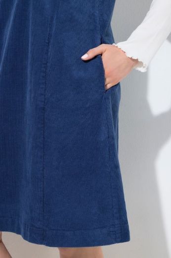 Plus size veliki brojevi Haljina od samta bez rukava V izreza s džepovima za punije
