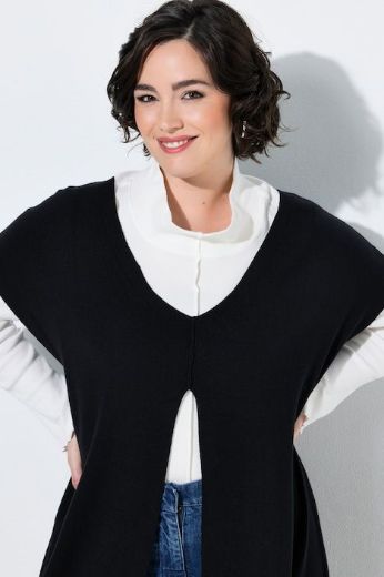 Plus size veliki brojevi  Prsluk dugi pleteni A kroja V izreza za punije