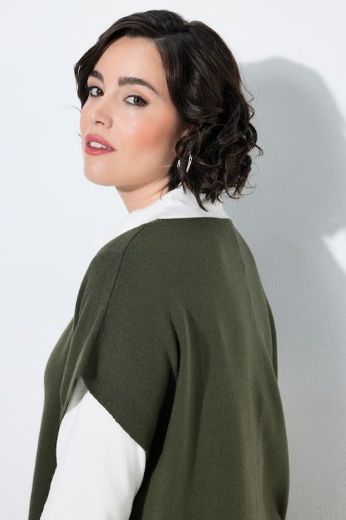 Plus size veliki brojevi  Prsluk dugi pleteni A kroja V izreza za punije