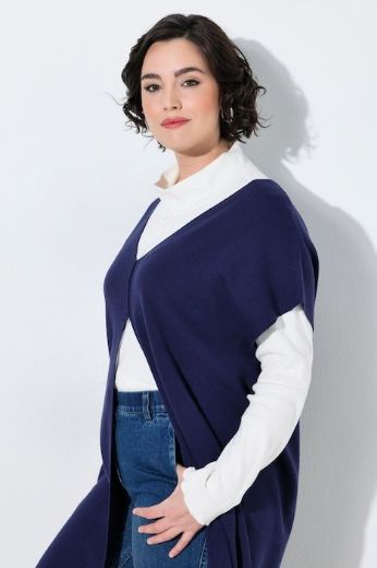 Plus size veliki brojevi  Prsluk dugi pleteni A kroja V izreza za punije