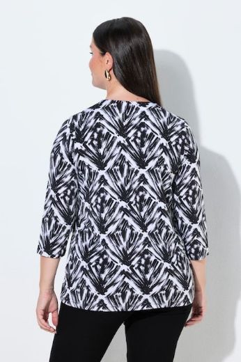 Plus size veliki brojevi Majica 3/4 rukava V izreza za punije