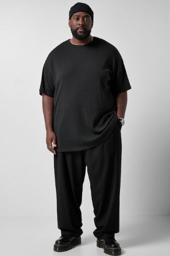 Plus size veliki brojevi Majica kratkih rukava rebrasta šireg kroja okruglog izreza za punije