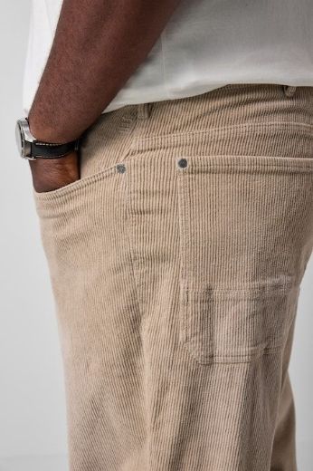 Plus size veliki brojevi Hlače od samta širokog kroja s džepovima za punije