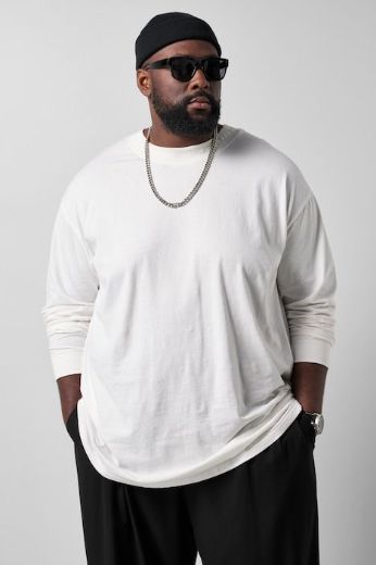 Plus size veliki brojevi Majica dugih rukava širokog kroja s povišenim ovratnikom za punije