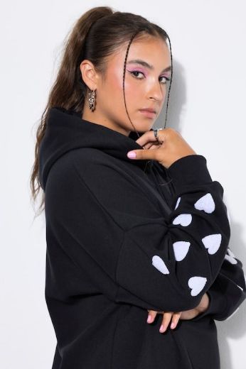 Plus size veliki brojevi Majica dugih rukava s printom srca za punije
