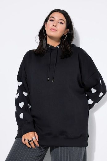 Plus size veliki brojevi Majica dugih rukava s printom srca za punije