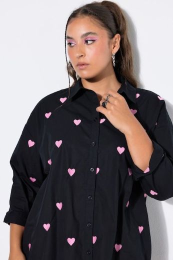 Plus size veliki brojevi Košulja dugih rukava s printom srca za punije