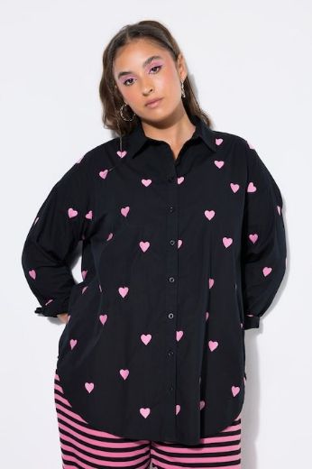 Plus size veliki brojevi Košulja dugih rukava s printom srca za punije