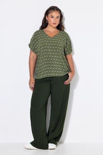 Plus size veliki brojevi Bluza kratkih rukava V ovratnika za punije