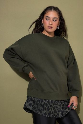 Plus size veliki brojevi Majica dugih rukava šireg kroja za punije