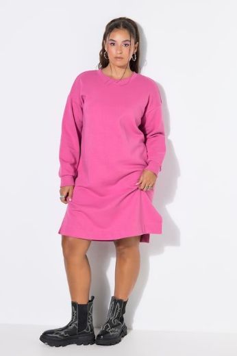 Plus size veliki brojevi Haljina dugih rukava šireg kroja za punije