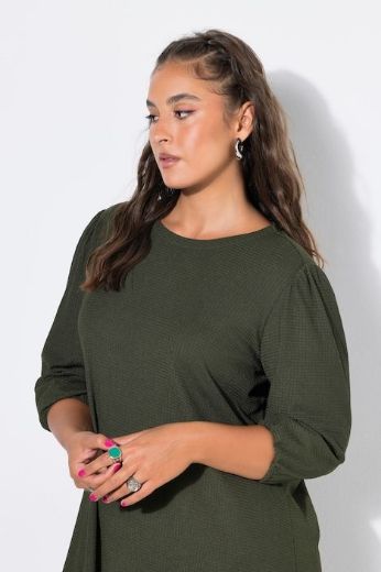 Plus size veliki brojevi Haljina 3/4 rukava A kroja za punije