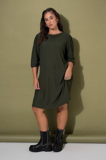 Plus size veliki brojevi Haljina 3/4 rukava A kroja za punije