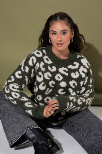 Plus size veliki brojevi Pulover dugih rukava šireg kroja za punije