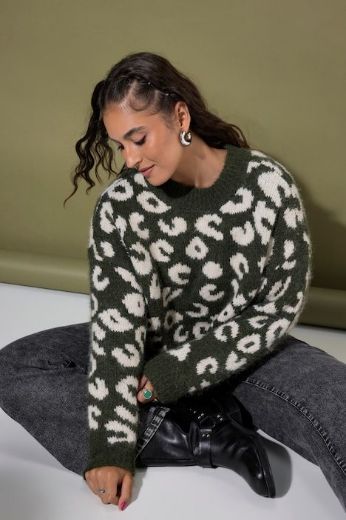 Plus size veliki brojevi Pulover dugih rukava šireg kroja za punije