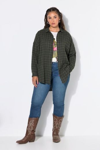 Plus size veliki brojevi Bluza dugih rukava šireg kroja od muslina za punije