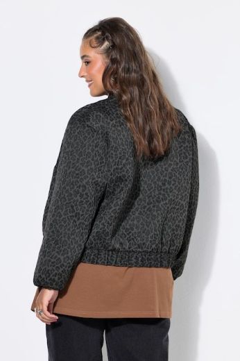 Plus size veliki brojevi Bluza dugih rukava šireg kroja leopard uzorka za punije