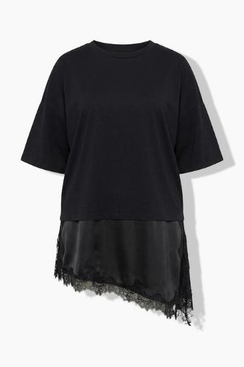 Plus size veliki brojevi Majica kratkih rukava šireg kroja od satena za punije