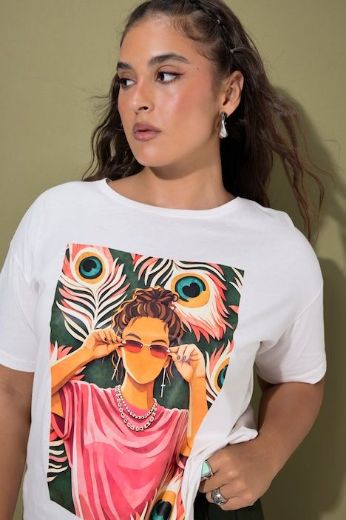 Plus size veliki brojevi Majica kratkih rukava šireg kroja za punije