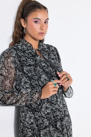 Plus size veliki brojevi Haljina midi A kroja dugih rukava za punije