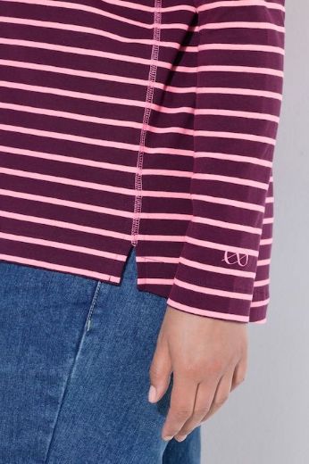 Plus size veliki brojevi Majica dugih rukava na pruge za punije