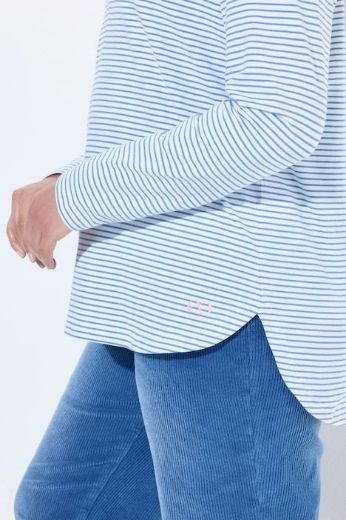 Plus size veliki brojevi Majica dugih rukana na pruge za punije