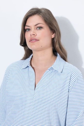 Plus size veliki brojevi Majica dugih rukana na pruge za punije
