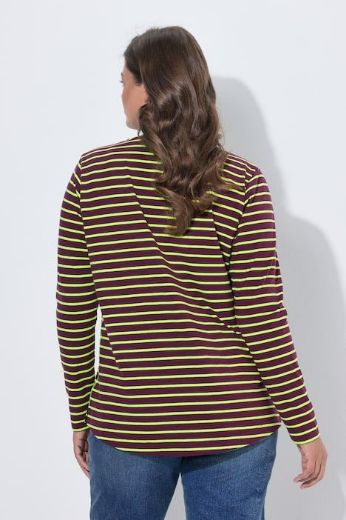Plus size veliki brojevi Majica dugih rukava na pruge za punije