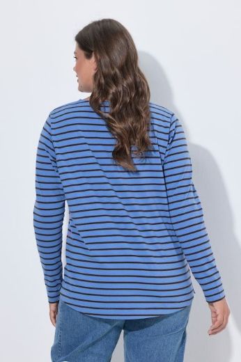 Plus size veliki brojevi Majica dugih rukava na pruge za punije