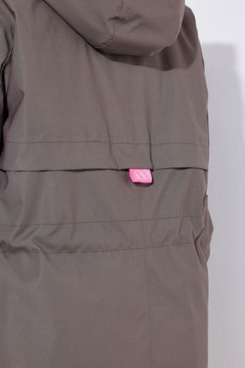 Plus size veliki brojevi Parka dužeg kroja s kapuljačom za punije