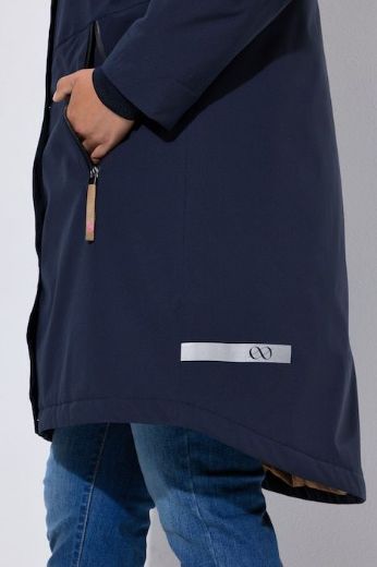Plus size veliki brojevi Jakna dužeg kroja s kapuljačom za punije