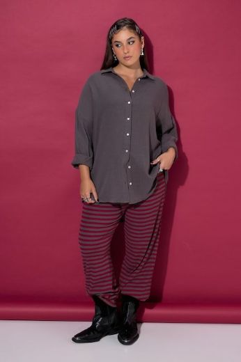 Plus size veliki brojevi Bluza na kopčanje za punije