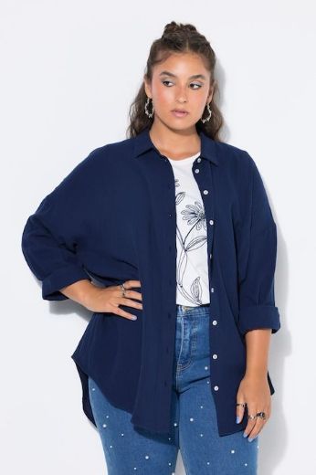 Plus size veliki brojevi Bluza na kopčanje za punije