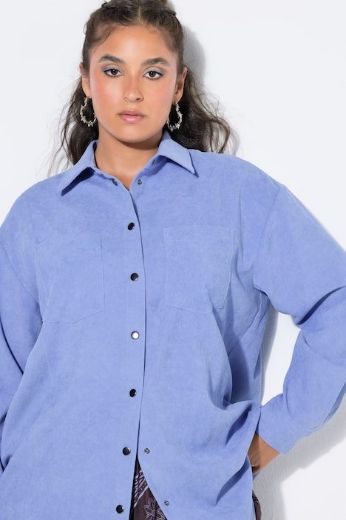 Plus size veliki brojevi Košulja od samta dugih rukava šireg kroja za punije