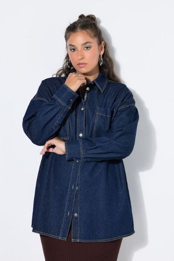 Plus size veliki brojevi Košulja od mekog trapera za punije