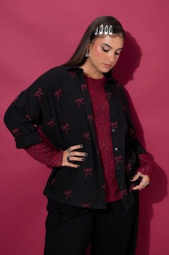 Plus size veliki brojevi Bluza dugih rukava šireg kroja za punije