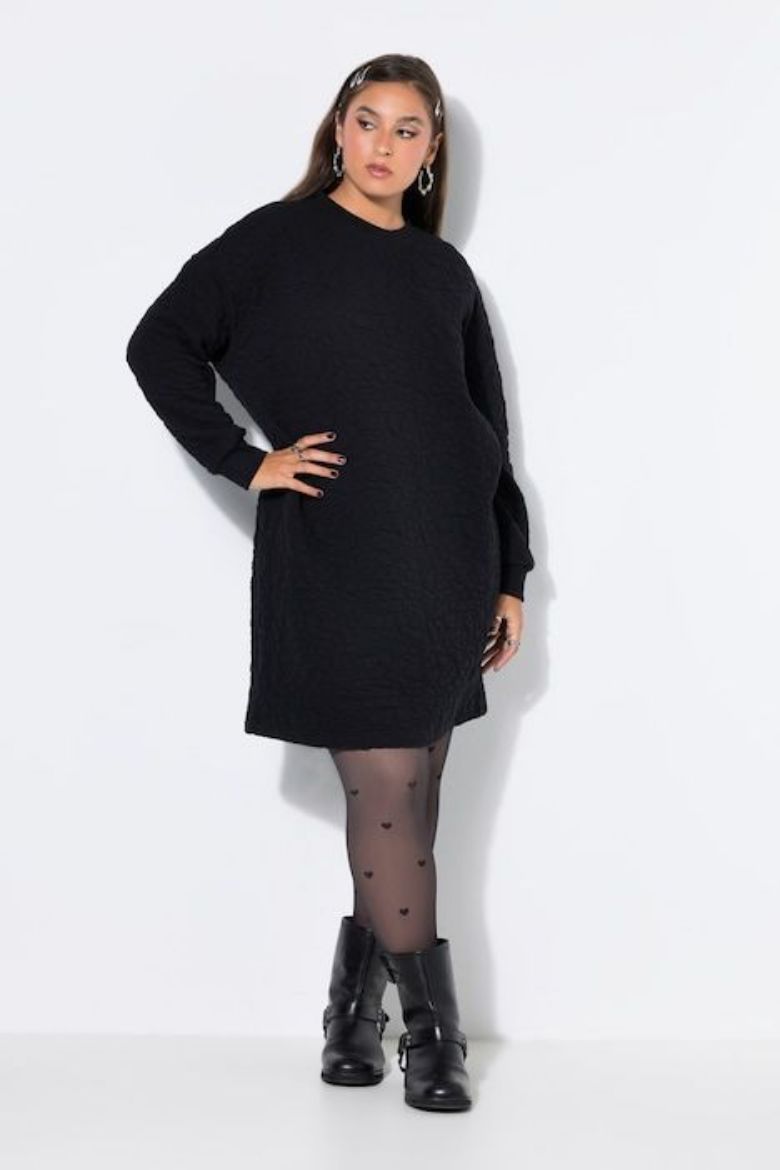 Plus size veliki brojevi Haljina dugih rukava za punije