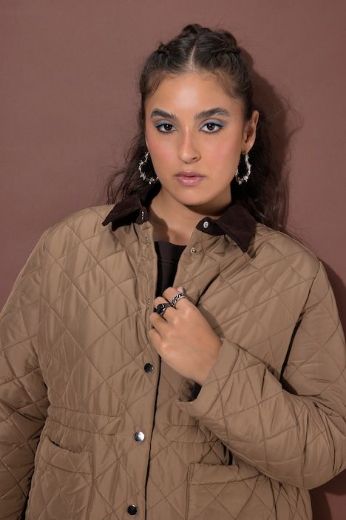Plus size veliki brojevi Jakna prošivena A kroja za punije