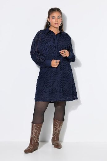 Plus size veliki brojevi Haljina midi dugih rukava za punije