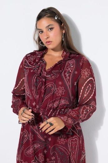 Plus size veliki brojevi Haljina midi dugih rukava za punije
