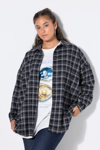 Plus size veliki brojevi Košulja karirana dugih rukava za punije