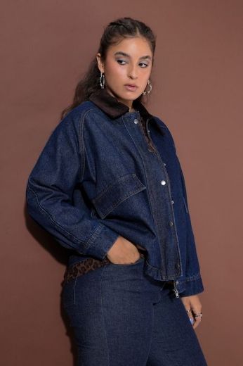 Plus size veliki brojevi Jakna lagana od trapera za punije