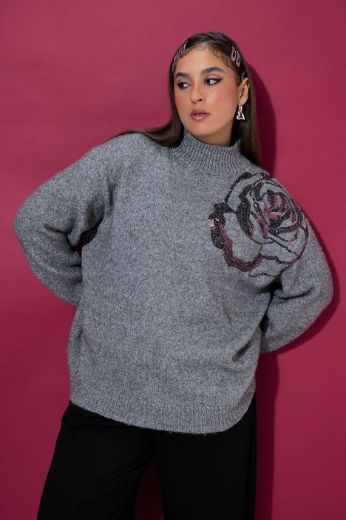 Plus size veliki brojevi Pulover dugih rukava za punije