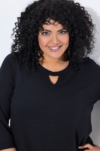 Plus size veliki brojevi Majica 3/4 rukava A kroja okruglog izreza za punije