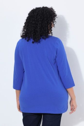 Plus size veliki brojevi Majica 3/4 rukava A kroja okruglog izreza za punije