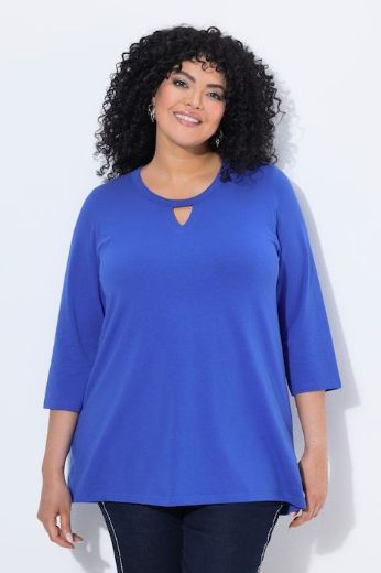 Plus size veliki brojevi Majica 3/4 rukava A kroja okruglog izreza za punije