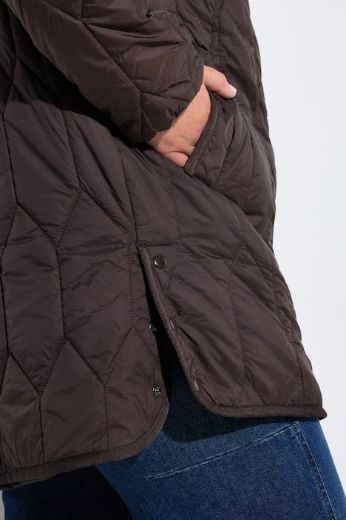 Plus size veliki brojevi Jakna prošivena s kapuljačom za punije