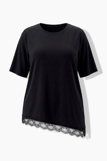 Plus size veliki brojevi Majica kratkih rukava asimetričnog kroja za punije
