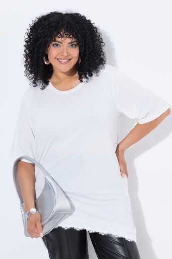 Plus size veliki brojevi Majica kratkih rukava asimetričnog kroja za punije