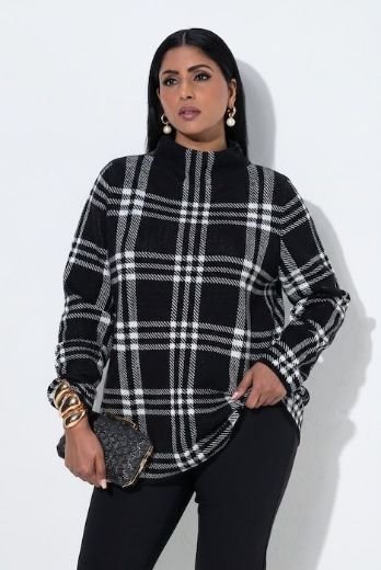Plus size veliki brojevi Pulover dugh rukava povišenog ovratnika za punije